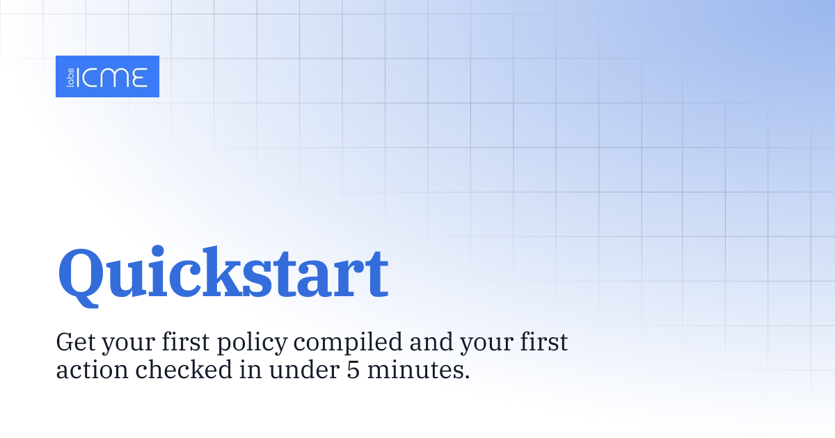 Quickstart | Documentation | Cryptographic Guardrails for AI Agents ...